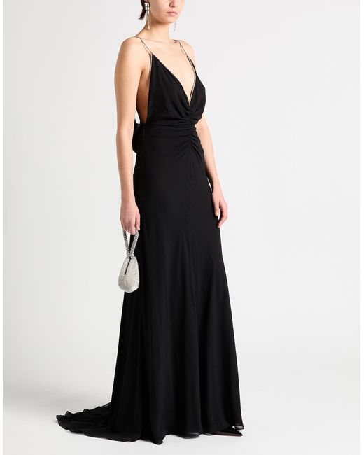 celine black dress Celine Satin Maxi Dress - Black main image 0