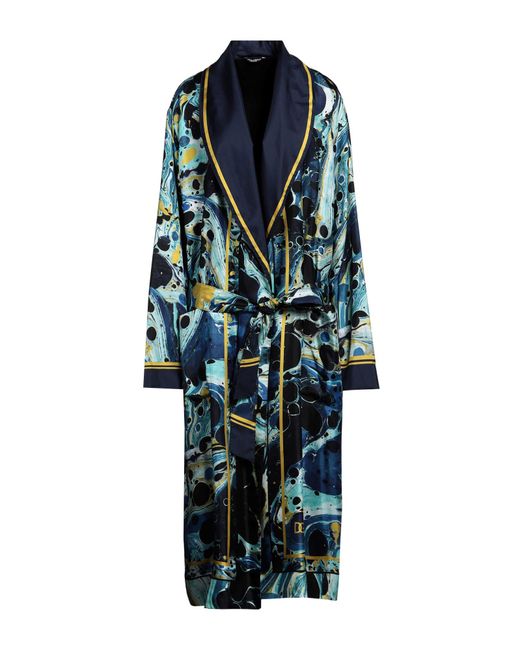 Dolce & Gabbana Blue Overcoat & Trench Coat