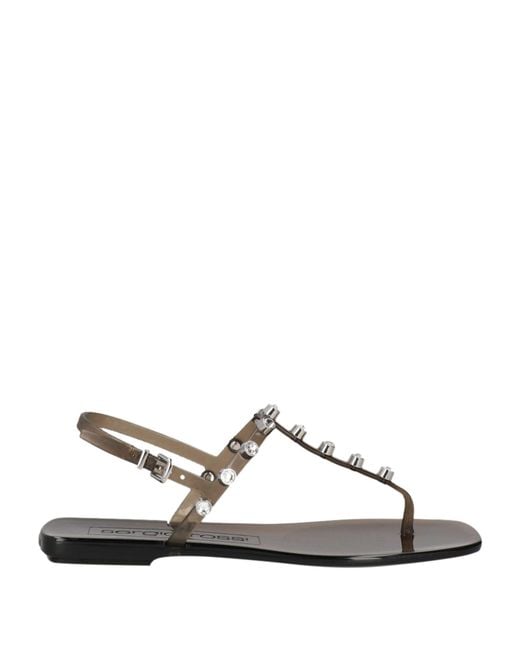 Sergio Rossi White Thong Sandal