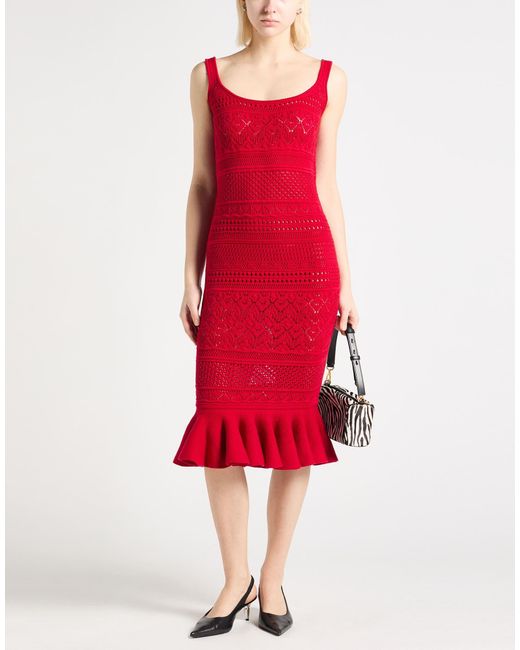 DES_PHEMMES Red Midi Dress