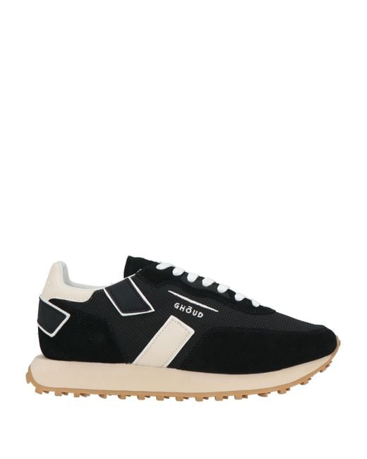 GHOUD VENICE Black Sneakers Leather, Textile Fibers for men
