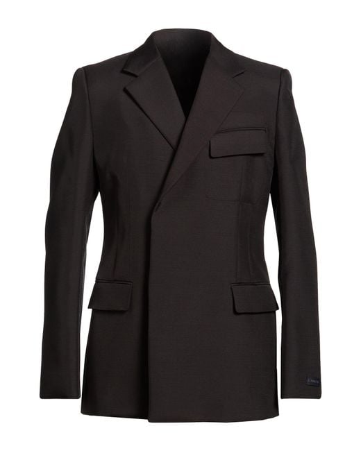 Lanvin Black Blazer Wool, Polyamide for men