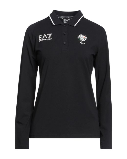 EA7 Black Polo Shirt