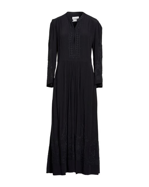 Isabel Marant Black Midi Dress Viscose, Polyester