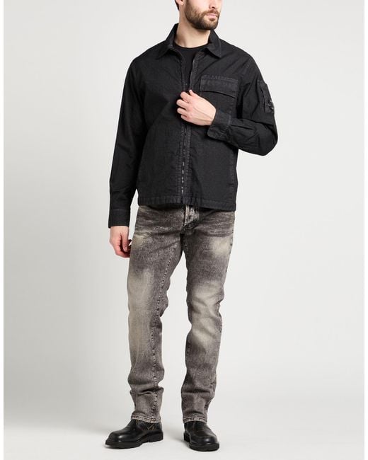 C P Company Black Jacket Polyamide, Polyurethane Resin for men