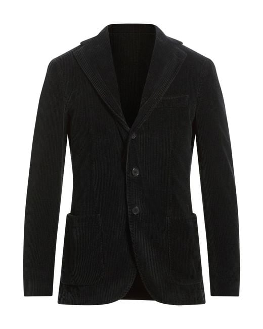 Santaniello Black Blazer Cotton for men