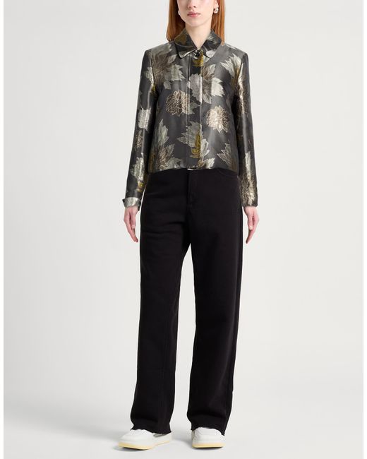 Marc Cain Black Jacket Polyester, Acetate, Metal Fiber