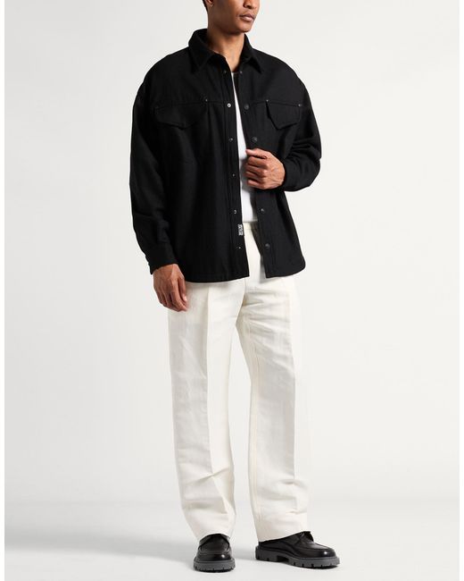 Versace Jeans Couture Black Jacket Wool, Polyester for men