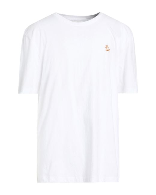 Maison Kitsuné White T-Shirt Cotton for men