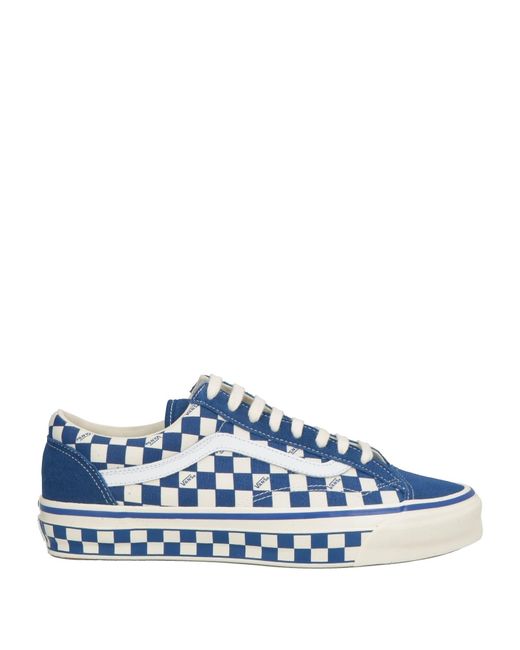 Vans Blue Sneakers Leather, Textile Fibers for men