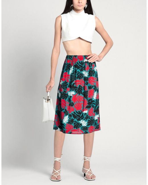 Marni White Midi Skirt Viscose, Elastane