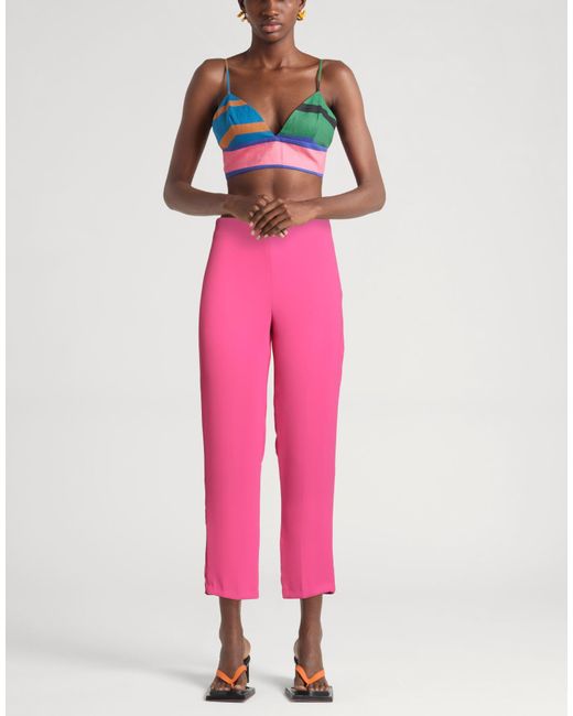 Gai Mattiolo Pink Love To Love Fuchsia Pants Polyester