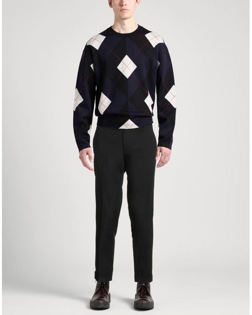 Brian Dales Black Pants Cotton, Elastane for men