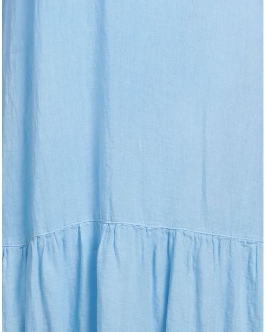 120% Lino Blue Maxi-Kleid