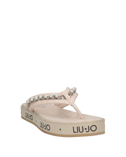 Liu Jo White Toe Post Sandals