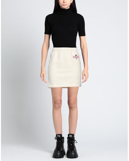 Chiara Ferragni Natural Mini Skirt