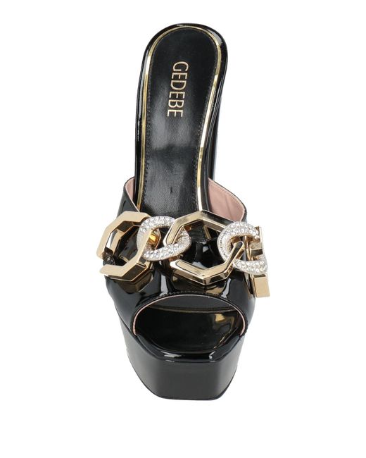 Gedebe Black Sandals Leather