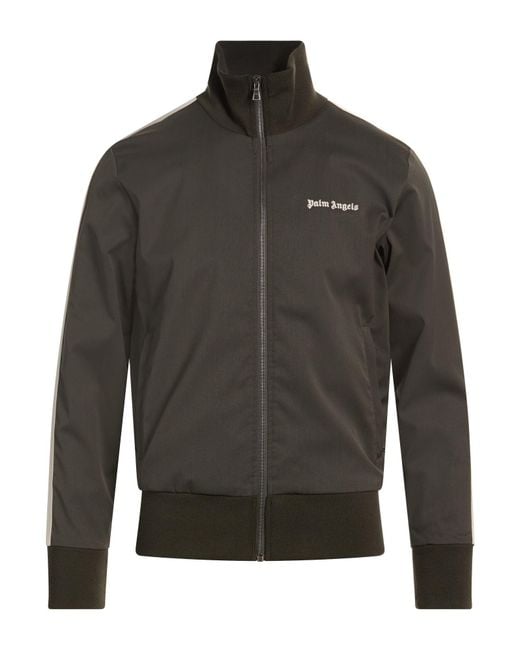 Palm Angels Gray Military Jacket Polyester, Virgin Wool, Elastane for men