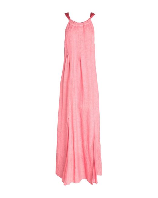Vestido largo 120% Lino de color Pink