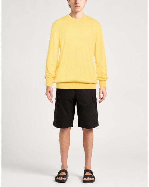 Trussardi Yellow Sweater Wool for men