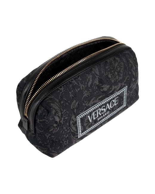 Versace Black Beauty Case Textile Fibers