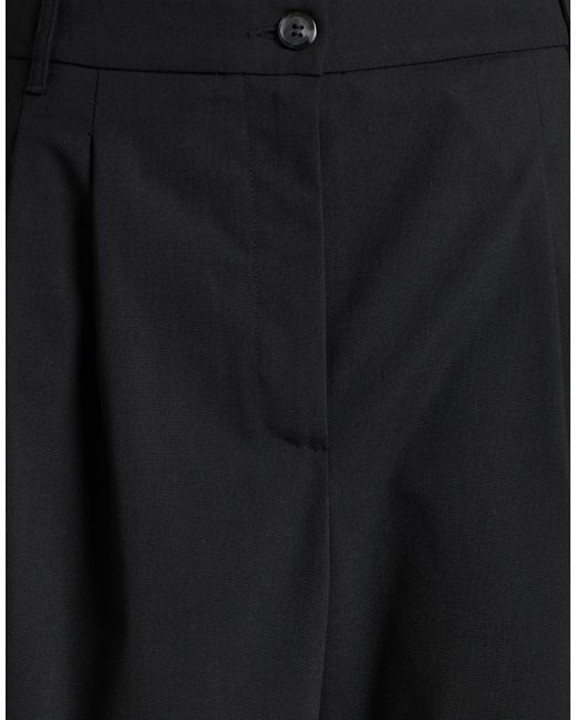 8pm Black Pants Polyester, Wool, Elastane