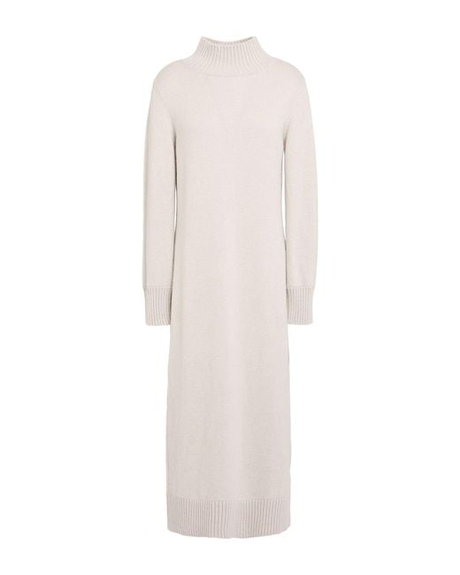 Eleventy White Light Midi Dress Cashmere