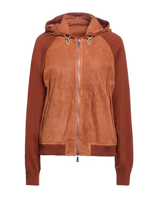 Eleventy Orange Jacket Sheepskin