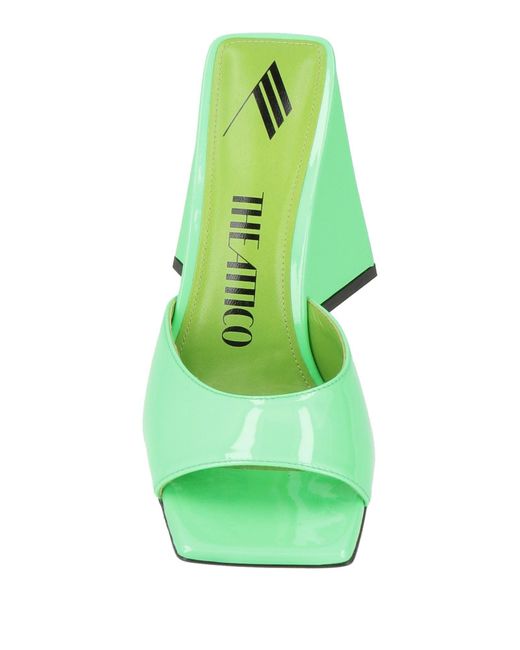 The Attico Green Sandals Leather