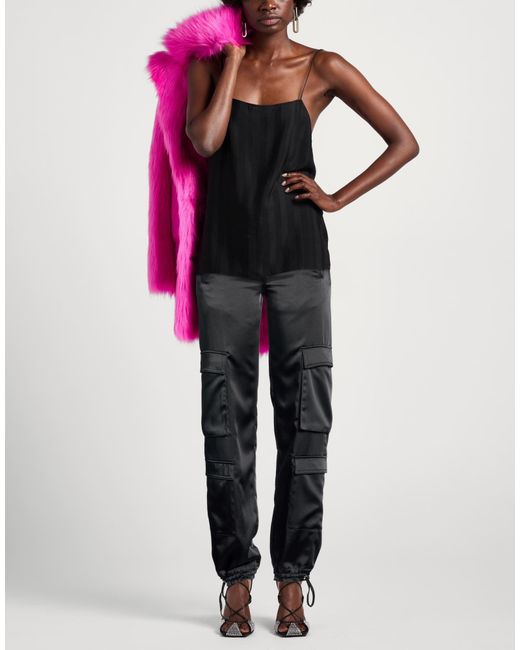 Dondup Black Pants Polyester, Elastane