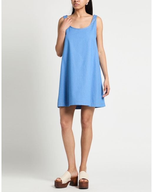 Marni Blue Mini Dress Cotton, Elastane