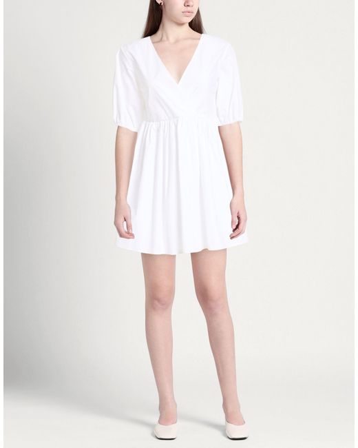 Department 5 White Mini Dress Cotton