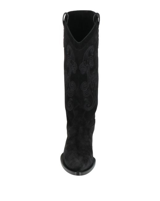 Etro Black Boot Leather