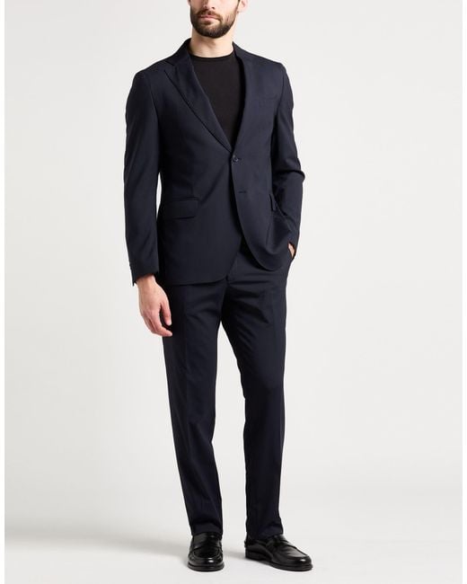 Tombolini Blue Suit Wool for men