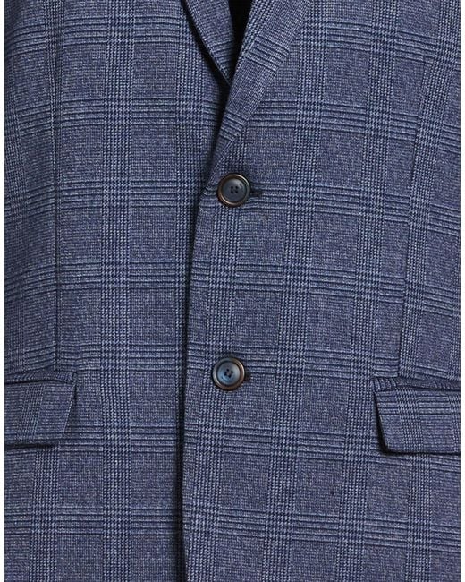 Imperial Blue Slate Blazer Polyester, Viscose, Elastane for men