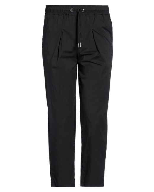 gavroche paris Black Pants Cotton, Polyamide, Elastane for men