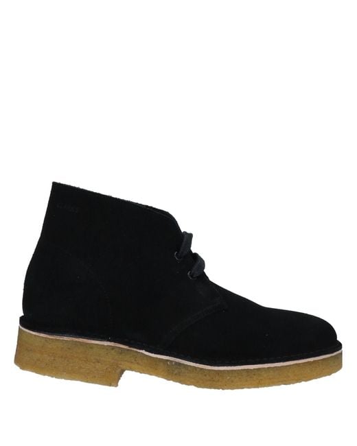 Clarks Black Ankle Boots Leather