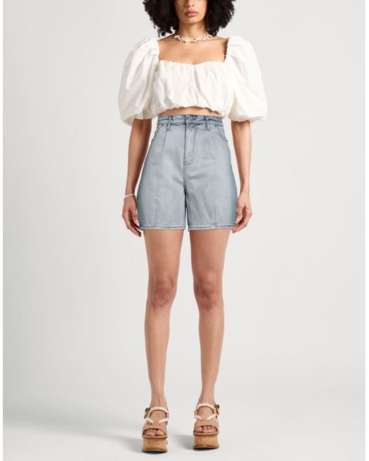 ARMANI EXCHANGE Blue Denim Shorts Cotton, Elastane