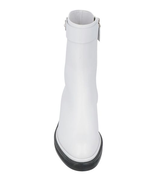 Giorgio Armani White Ankle Boots