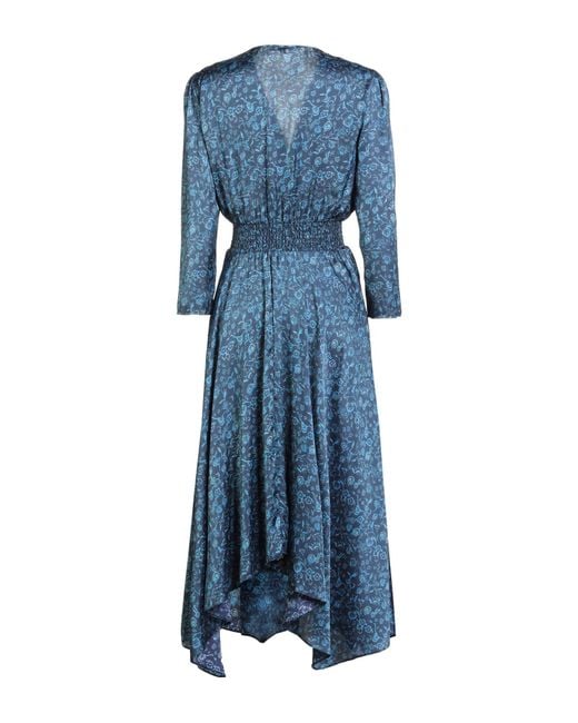 Maje Blue Midi Dress Polyester