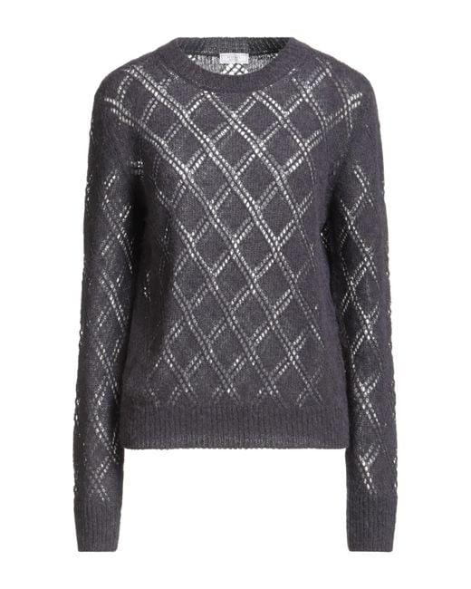 Peserico Gray Charcoal Sweater Alpaca Wool, Polyamide, Merino Wool
