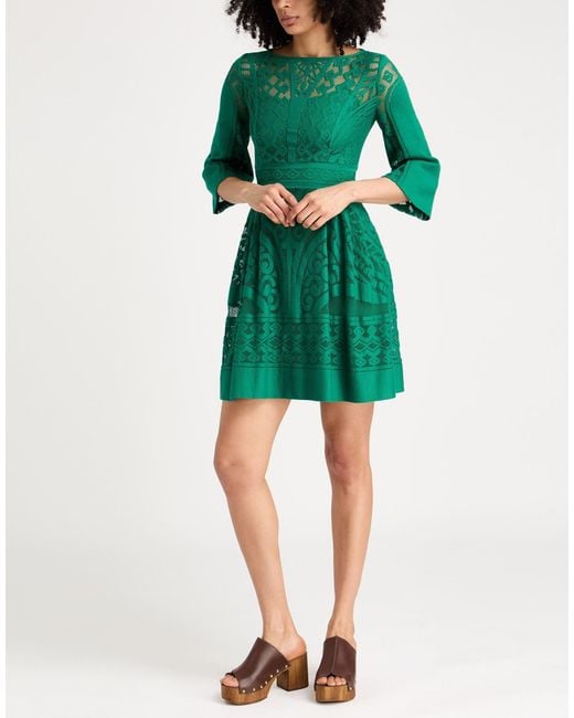Alberta Ferretti Green Mini Dress