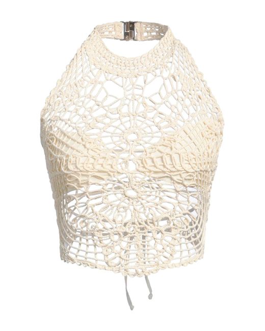Raffaela D'angelo White Top Polyamide, Elastane