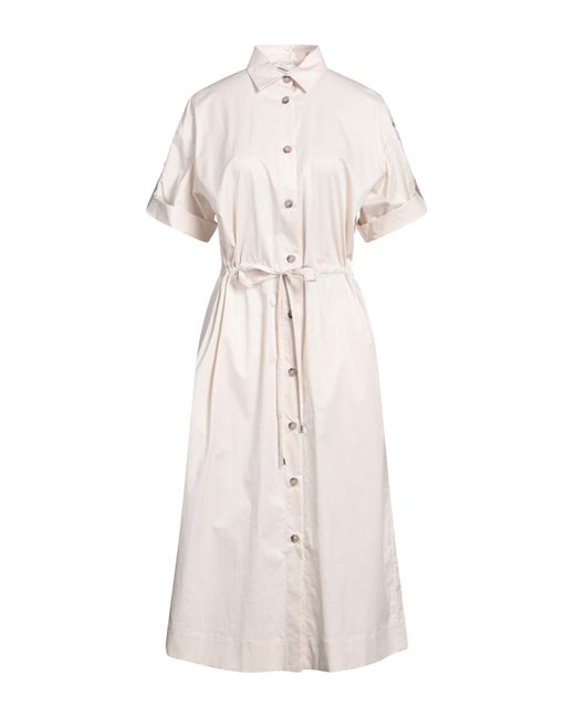 Peserico EASY Natural Midi Dress Cotton, Elastane
