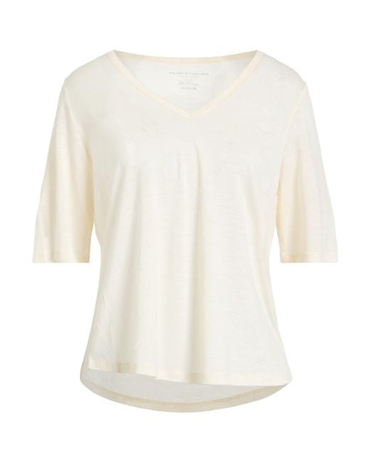 Majestic Filatures White Ivory T-Shirt Lyocell, Virgin Wool