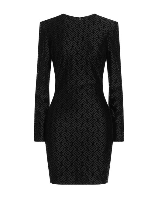 Elisabetta Franchi Black Mini Dress Polyamide, Elastane
