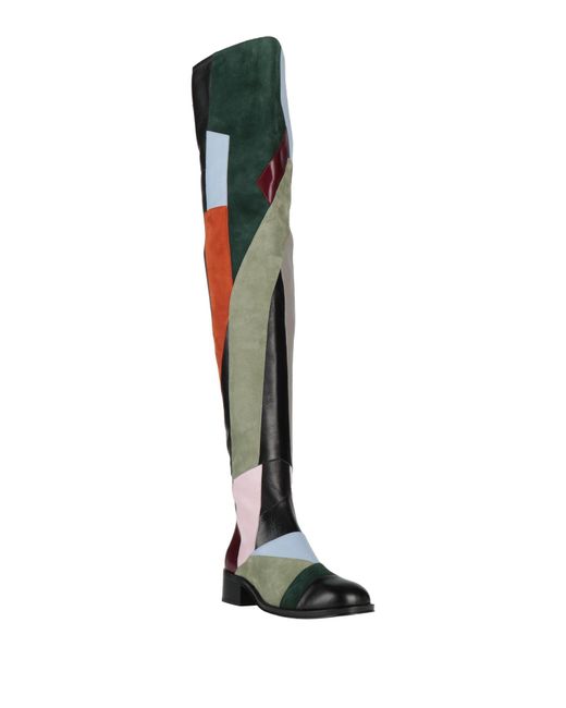 Rochas White Boot Leather