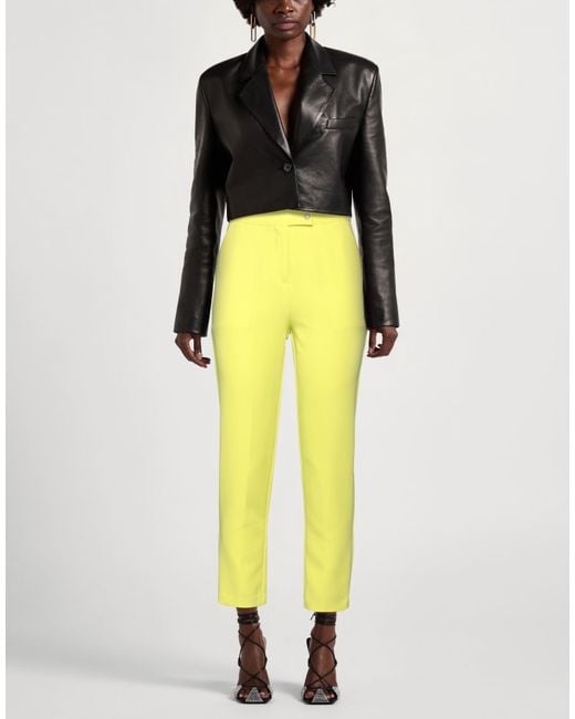 Yes Zee Yellow Pants Polyester, Elastane