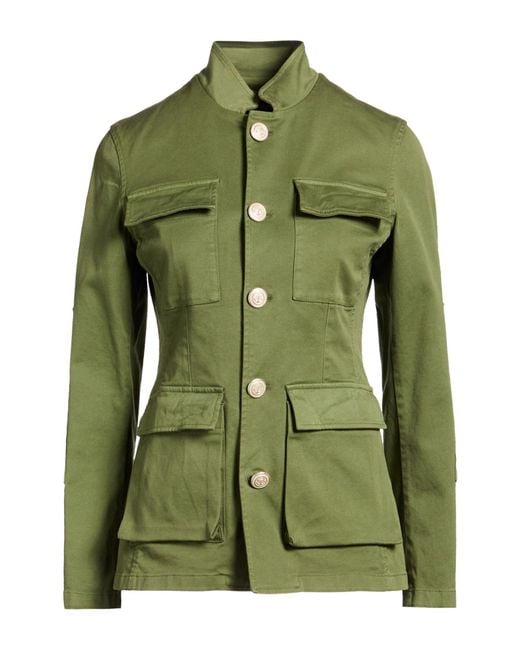 Department 5 Green Jacket Cotton, Elastane