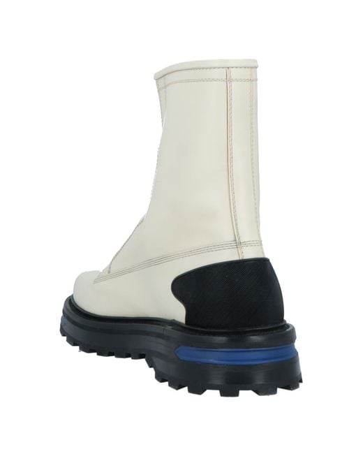Jil Sander White Ankle Boots for men